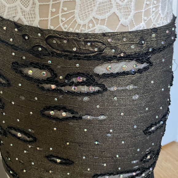 Black with brown accents shimmery belly dance costume. - Picture 15 of 15